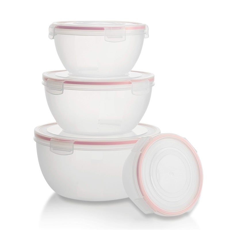 Komax Biokips Mixing Bowls with Lids Set â€“ Multi-Use, Stackable Airtight Food Storage Containers â€“ BPA-Free Salad Bowls with Lids â€“ Microwave & Dishwasher Safe Meal Prep Container Set of 4 - Image 4